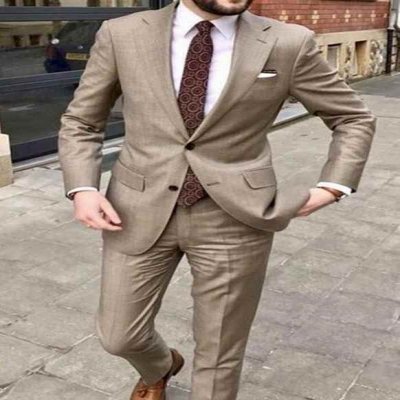 Men Suits Notched Lapel Two Button Groom Wedding Suits Tuxedos Blazer Jacket Pants 2 Piece Mariage Costume Homme Terno Masculino