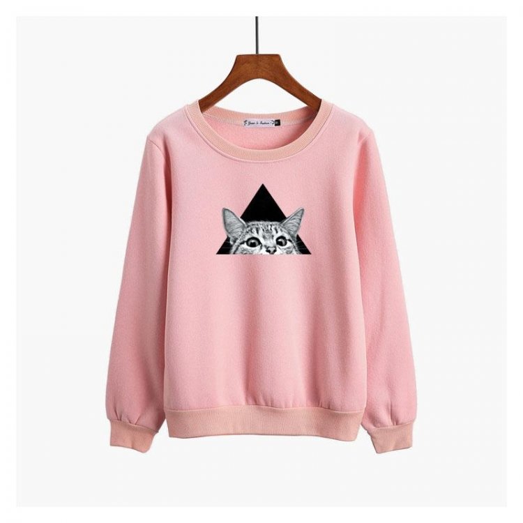 2020 Women Sweatshirts Hoodies Cartoon Printed Casual Pullover Cute Jumpers Top Long Sleeve O Neck Fleece Tops S 2XL